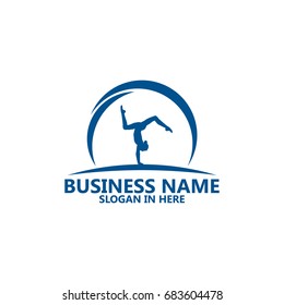 Handstand Logo Template Design