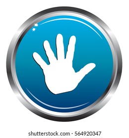 Hand/Stop blue icon