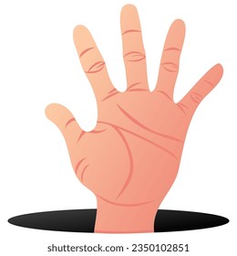 Hands up clipart design Royalty Free Vector Image