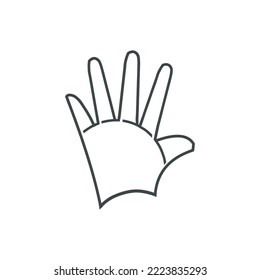 Handsup vector line. template icon.