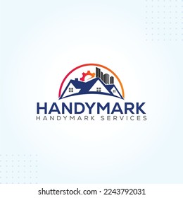 Handt mark Real-estate services Logo Template In Modern Creative Minimal Style Vector Design