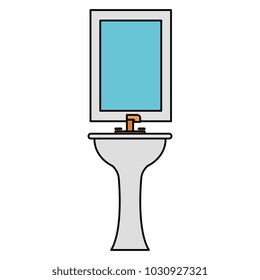 handwash bathroom with mirror