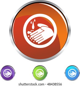 Handwashing button isolated on a background.