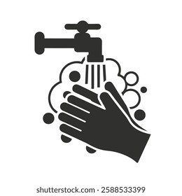 Handwashing Hygiene Icon Vector Illustration.