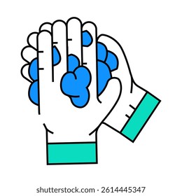 handwashing hygiene line icon vector. handwashing hygiene sign. isolated symbol illustration