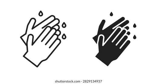 Handwashing icon black illustration pack. EPS10