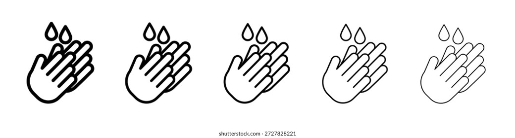 Ícone de lavagem das mãos para designs de gráficos. Design de vetor de ícones