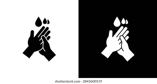 Handwashing icon outline illustrations bundle.