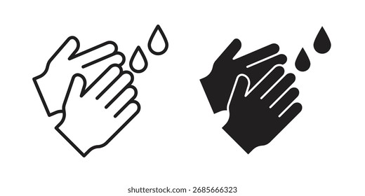 Icono de lavado de manos símbolo de Vector simple