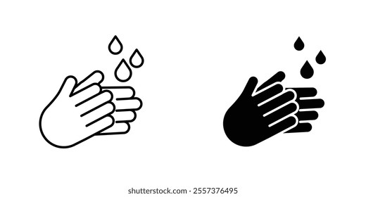 Handwashing Icon vector. liner and flat style icons set.