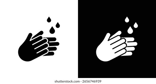 Gráficos escalables del Vector del icono del lavado de manos