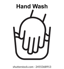 Handwashing Single stroke icon editable and scalable