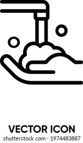 Hand-washing vector icon. Modern, simple flat vector illustration for website or mobile app. Hand-washing, logo illustration. Pixel perfect vector graphics	