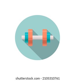Handweights flat icon with long shadow,eps10