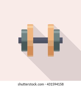 Handweights flat  icon with long shadow,eps10