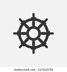 Handwheel Icon. Sea Symbol On White Background.Vector Design