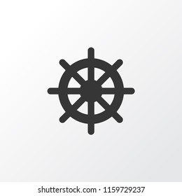 Handwheel icon symbol. Premium quality isolated helm element in trendy style.