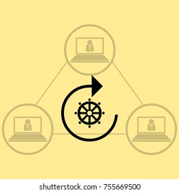 handwheel vector icon