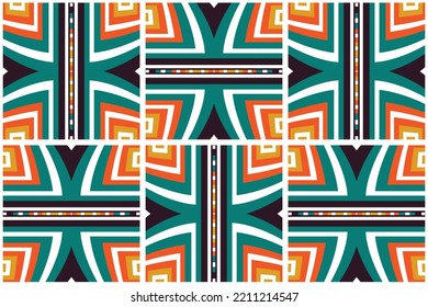 Handwoven Kente Cloth Vector Seamless Pattern Kente Digital Paper African Kente Cloth Woven Fabric Print