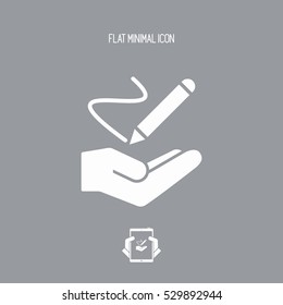 Handwrite concept - Minimal vector icon