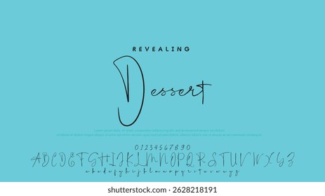 Fuente de firma de escritura a mano Caligrafía Logotipo Script Pincel Tipo de fuente Letras de fuente escritas a mano