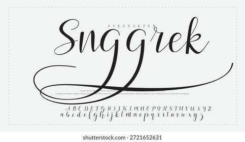 handwrite signature font Caligrafía Logotipo Script Pincel Tipo de fuente Letras de fuentes manuscritas 
