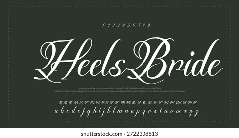 Fuente de firma de escritura a mano Caligrafía Logotipo Script Pincel Tipo de fuente Letras de fuente escritas a mano  