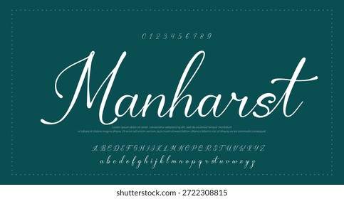 Fuente de firma de escritura a mano Caligrafía Logotipo Script Pincel Tipo de fuente Letras de fuente escritas a mano  