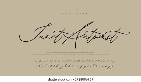  handwrite signature font Caligrafía Logotipo Script Pincel Tipo de fuente Letras de fuentes manuscritas 