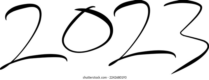 Handwriting for 2023 suitable for posters, logos, and more