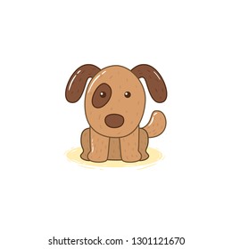 handwriting animal vector. Dog