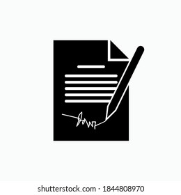 Handwriting Approve. Approval Document Symbol - Vector.