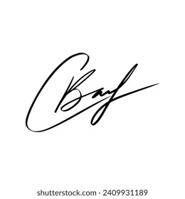 Handwriting Autograph set. Personal fictitious signature calligraphy lettering. Scrawl imaginary name for document. Vector illustration on white background.