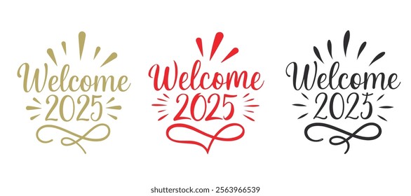 handwriting calligraphy 2025. new year 2025