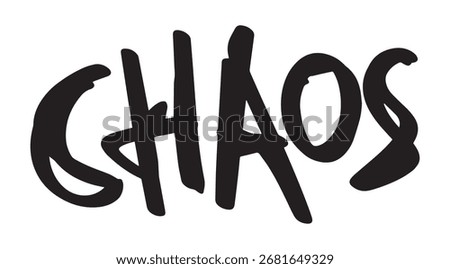 handwriting of chaos text element