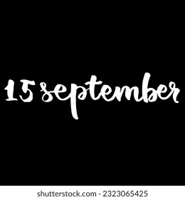  Handwriting days of calendar September black and white script