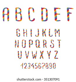 Handwriting Doodle Alphabet. Vector Hand Drawn Fonts.