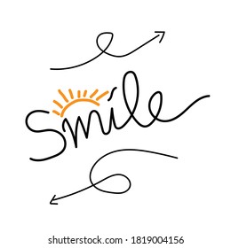 handwriting doodle lettering. motivation quotes in the morning. eps 10