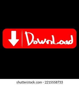 handwriting download red button with an arrow icon