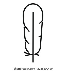 Handwriting feather icon outline vector. Ink pen. Art light