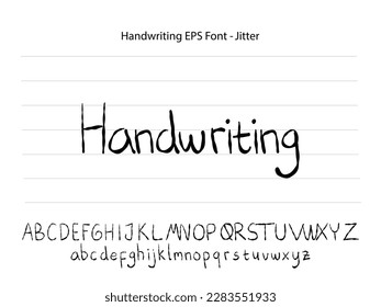 Handwriting Font Typeface text Alphabet script Ink brush set manual