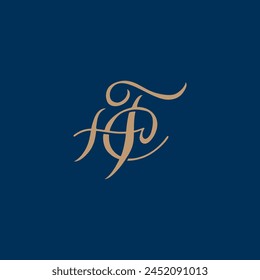 Handwriting H C F HCF Letter Logo Vector Design