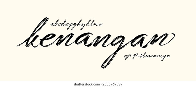 Handwriting. Handwritten. Font calligraphy. Lettering. Vector illustration. Logotype. Logo. Manual art work