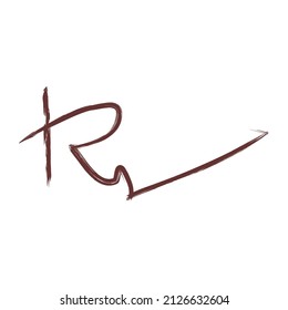 handwriting handwritten logo for the latest identity R and L 