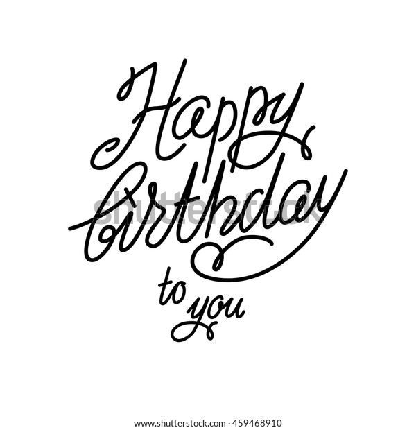 Download Handwriting Happy Birthday Vector Card Stock Vector ...