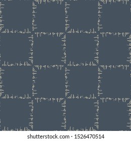 Escritura a mano Fondo de textura de texto ilegible. Patrón sin soldadura de la línea de letra cuadrada. Mosaico reproducible monocromo estilo pizarra. Secuencia De Comandos De Tejido De Scribble En Toda La Impresión. Vector Eps 10 