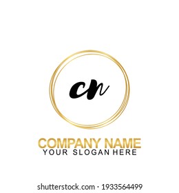 Handwriting Initial Logo Design Letter CR