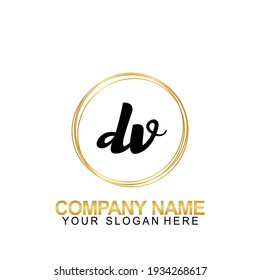 Initial-Logo-Design-Brief für die Handschrift DV