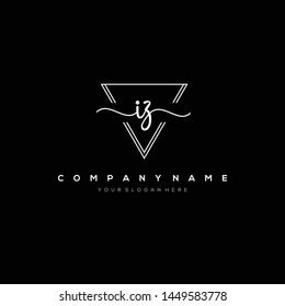 I handwriting initial logo template vector.