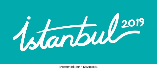 handwriting istanbul letter. sketch istanbul word